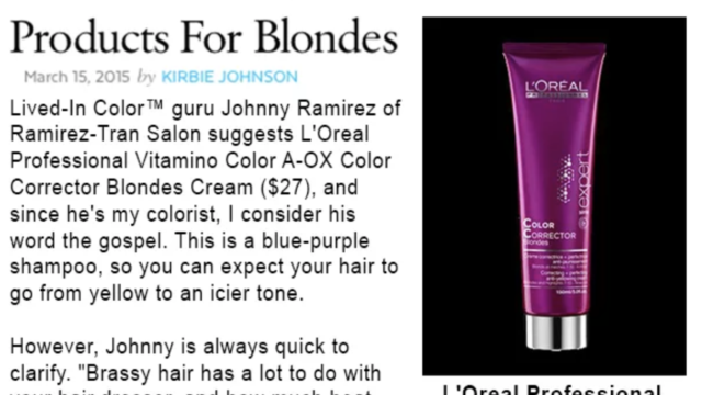 The Ultimate List of Must-Have Products For Blondes ~ Pop Sugar